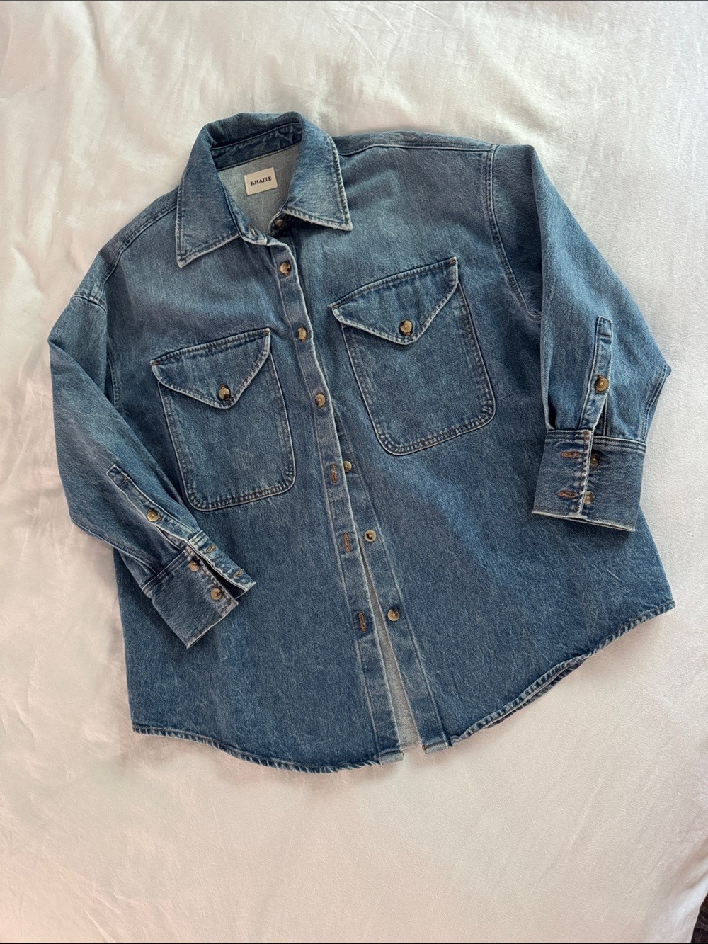 KHAITE Light Blue Denim Jean Jacket - Picture 5 of 12